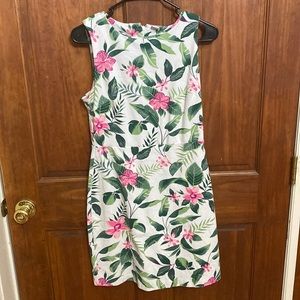 White Dress With Floral Pattern